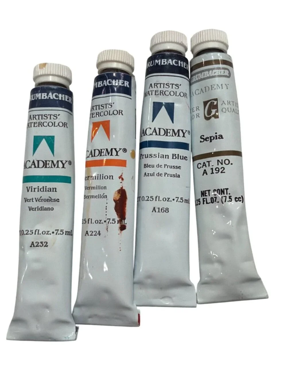 Grumbacher Academy Artists Watercolor Paints Set Of 4 Tubes 7.5ml